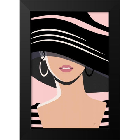 Beach Chic III Blush Black Modern Wood Framed Art Print by Escalante, Omar