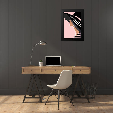 Beach Chic IV Blush Black Modern Wood Framed Art Print by Escalante, Omar