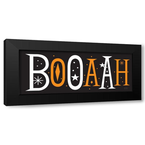 Festive Fright Booaah Black Modern Wood Framed Art Print with Double Matting by Mullan, Michael