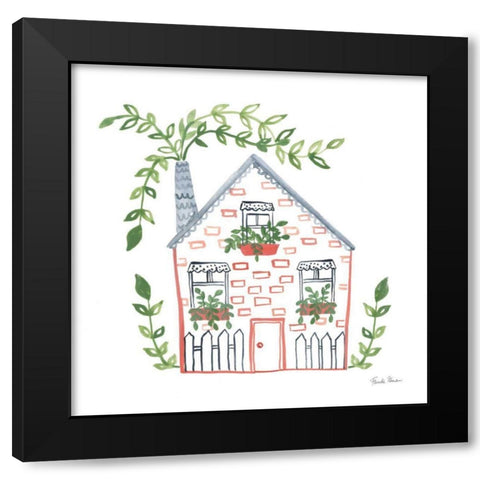 Home Sweet Home III Black Modern Wood Framed Art Print with Double Matting by Zaman, Farida