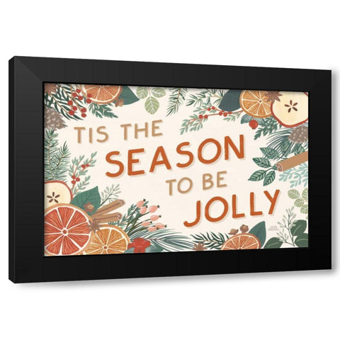Holiday Spice I Black Modern Wood Framed Art Print with Double Matting by Marshall, Laura
