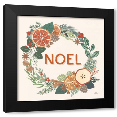 Holiday Spice V Black Modern Wood Framed Art Print with Double Matting by Marshall, Laura