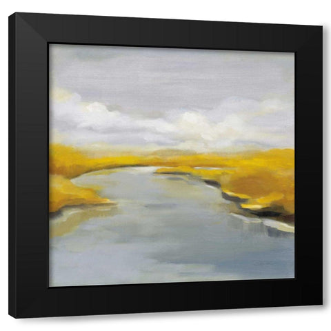 Maine Fall River Black Modern Wood Framed Art Print by Vassileva, Silvia