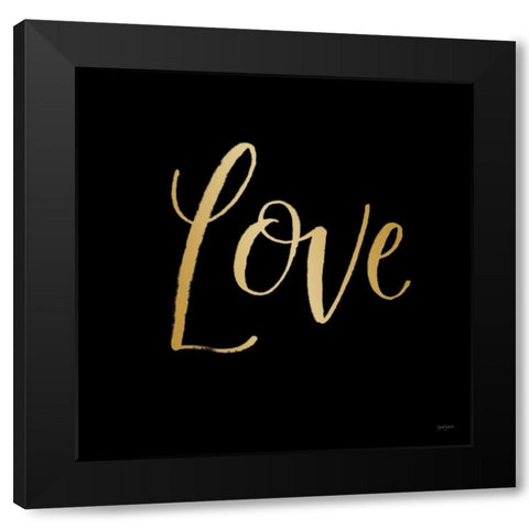 Blooming Delight Love Black Modern Wood Framed Art Print by Jackson, Jenaya