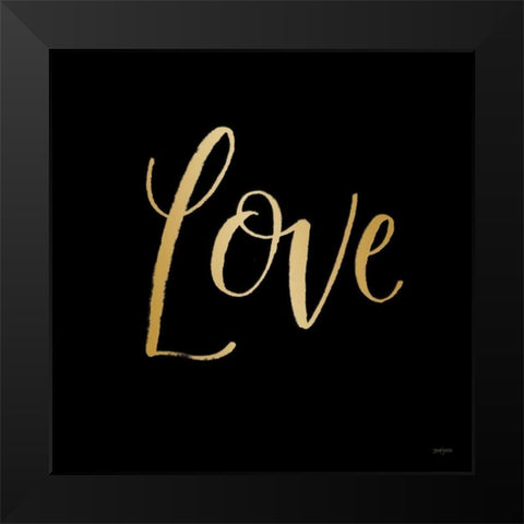 Blooming Delight Love Black Modern Wood Framed Art Print by Jackson, Jenaya