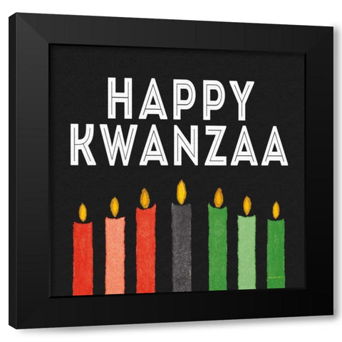 Happy Kwanzaa I Black Modern Wood Framed Art Print by McKenna, Kathleen Parr