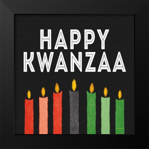 Happy Kwanzaa I Black Modern Wood Framed Art Print by McKenna, Kathleen Parr