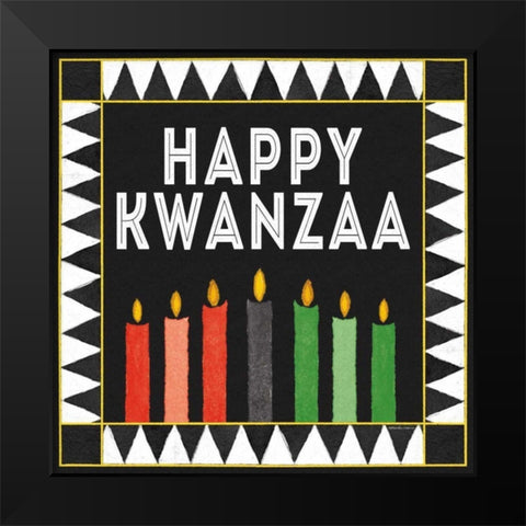 Happy Kwanzaa II Black Modern Wood Framed Art Print by McKenna, Kathleen Parr