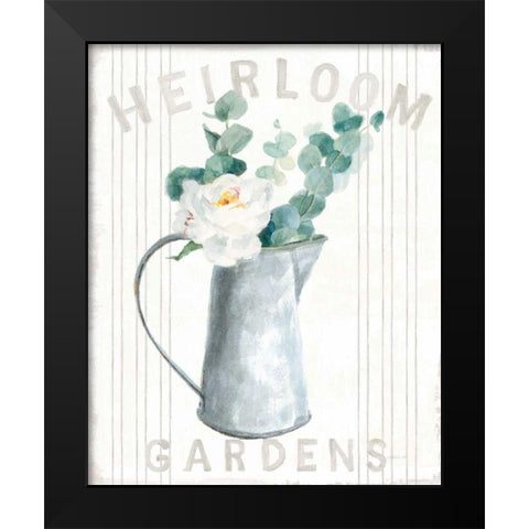 Floursack Home V Cottage Black Modern Wood Framed Art Print by Nai, Danhui
