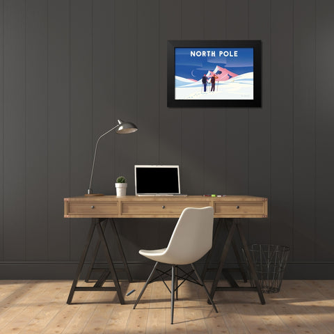 North Pole Black Modern Wood Framed Art Print by Escalante, Omar