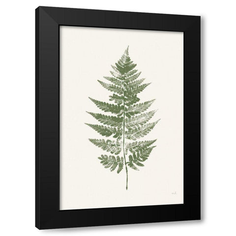 Fern Print I White Crop Black Modern Wood Framed Art Print by Hershey, Moira