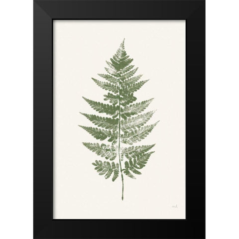 Fern Print I White Crop Black Modern Wood Framed Art Print by Hershey, Moira