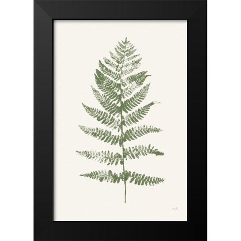 Fern Print II White Crop Black Modern Wood Framed Art Print by Hershey, Moira