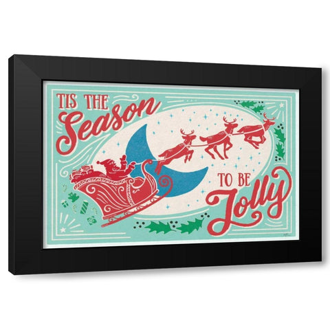 Naughty and Nice I Bright Black Modern Wood Framed Art Print by Penner, Janelle