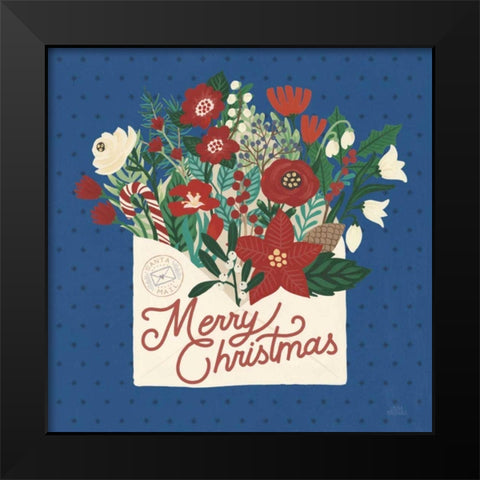 Christmas Wishes IV Dark Black Modern Wood Framed Art Print by Marshall, Laura