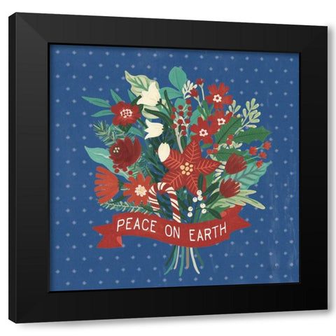 Christmas Wishes VIII Dark Black Modern Wood Framed Art Print by Marshall, Laura