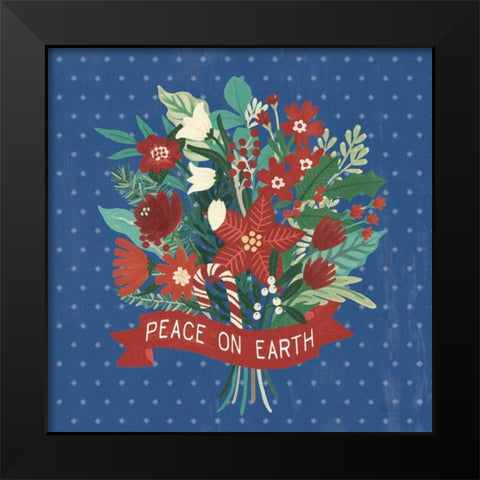 Christmas Wishes VIII Dark Black Modern Wood Framed Art Print by Marshall, Laura