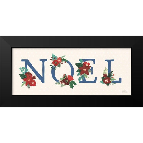 Christmas Wishes IX Dark Black Modern Wood Framed Art Print by Marshall, Laura