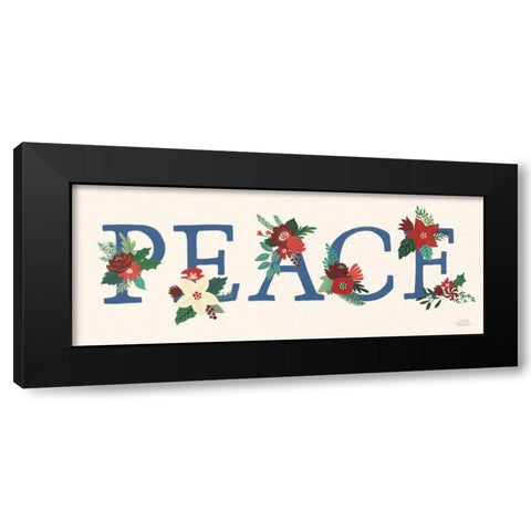 Christmas Wishes X Dark Black Modern Wood Framed Art Print with Double Matting by Marshall, Laura