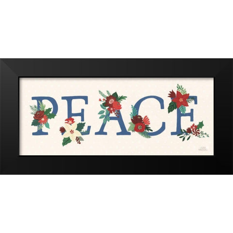 Christmas Wishes X Dark Black Modern Wood Framed Art Print by Marshall, Laura