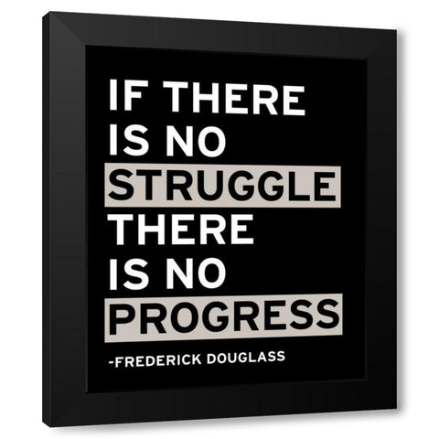 Motivation I Black Modern Wood Framed Art Print by Wild Apple Portfolio