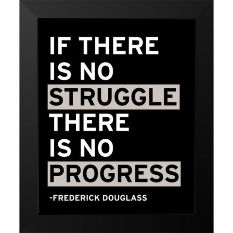 Motivation I Black Modern Wood Framed Art Print by Wild Apple Portfolio