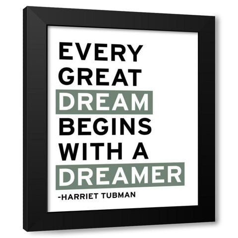 Motivation II Black Modern Wood Framed Art Print with Double Matting by Wild Apple Portfolio
