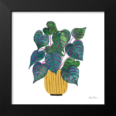 Potted Jewels I Black Modern Wood Framed Art Print by Zaman, Farida