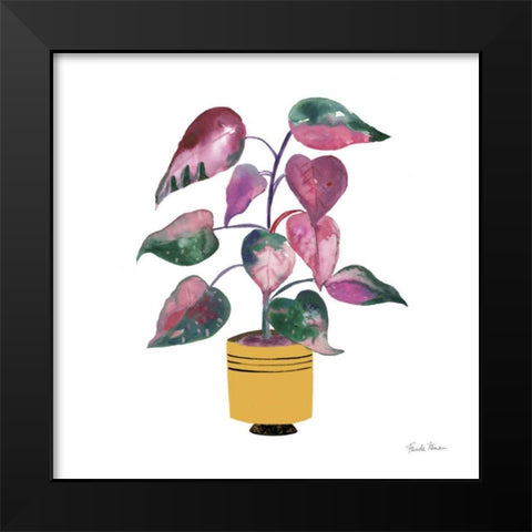 Potted Jewels II Black Modern Wood Framed Art Print by Zaman, Farida