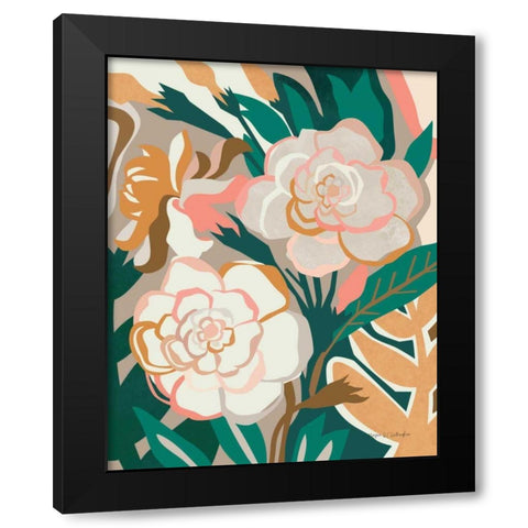 Gardenia II Black Modern Wood Framed Art Print with Double Matting by Gallagher, Megan