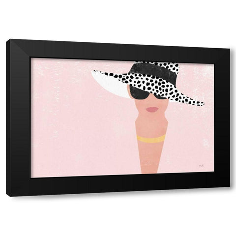 Fashion Forward Blush Black Modern Wood Framed Art Print with Double Matting by Hershey, Moira