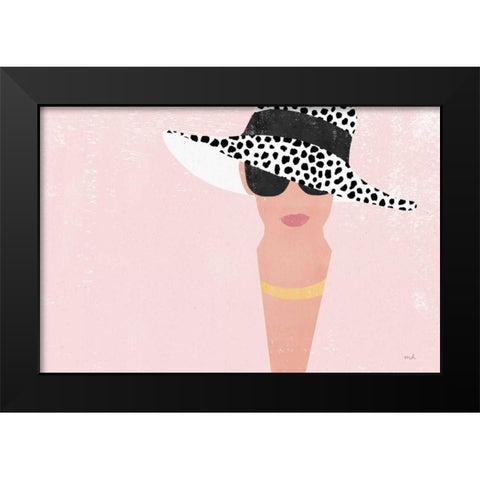 Fashion Forward Blush Black Modern Wood Framed Art Print by Hershey, Moira
