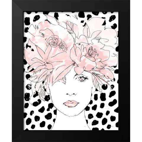 Floral Figures III Blush Black Modern Wood Framed Art Print by Tavoletti, Anne
