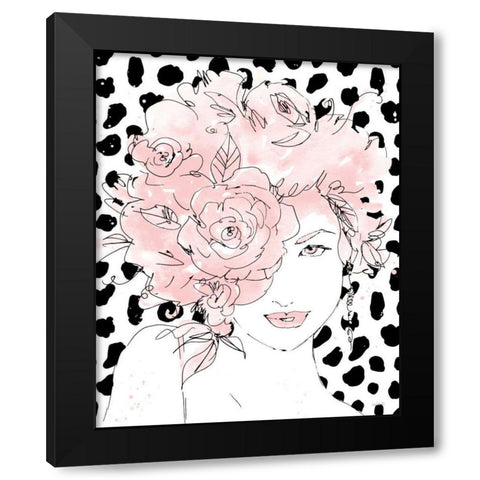Floral Figures IV Blush Black Modern Wood Framed Art Print by Tavoletti, Anne