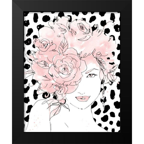 Floral Figures IV Blush Black Modern Wood Framed Art Print by Tavoletti, Anne