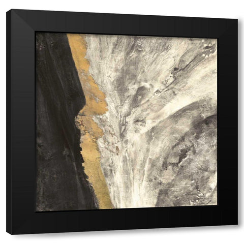 Ravine Dark Black Modern Wood Framed Art Print with Double Matting by Hristova, Albena