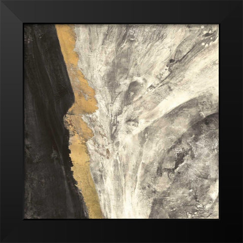 Ravine Dark Black Modern Wood Framed Art Print by Hristova, Albena