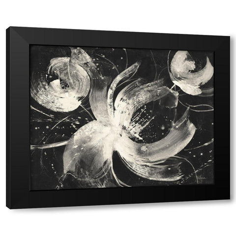 Bold III Dark Black Modern Wood Framed Art Print with Double Matting by Hristova, Albena
