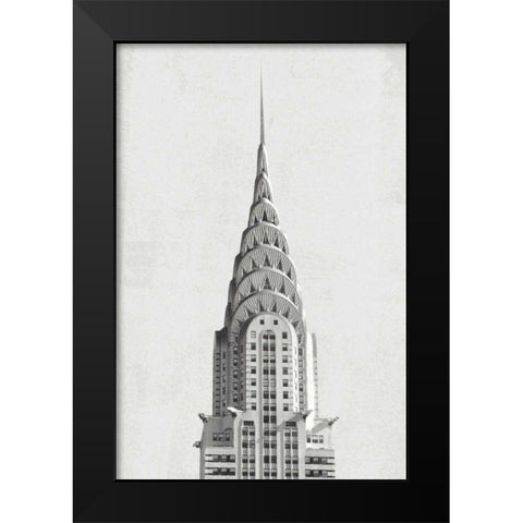 Chrysler Building NYC Black Modern Wood Framed Art Print by Wild Apple Portfolio