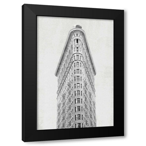 Flatiron Building NYC Black Modern Wood Framed Art Print with Double Matting by Wild Apple Portfolio