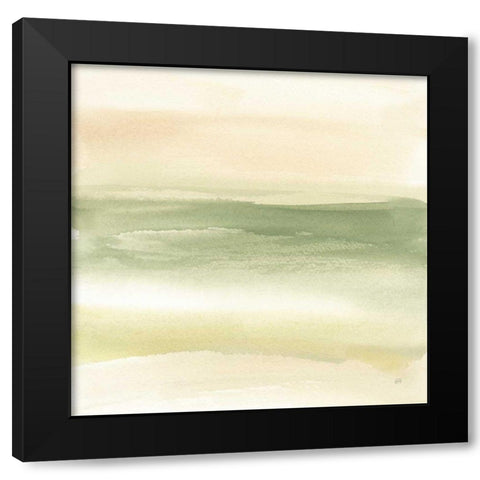 Green Water I Black Modern Wood Framed Art Print with Double Matting by Paschke, Chris