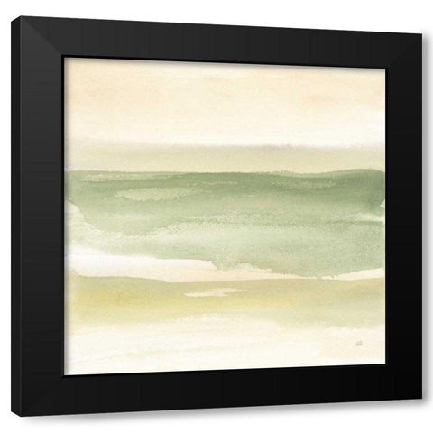 Green Water II Black Modern Wood Framed Art Print with Double Matting by Paschke, Chris