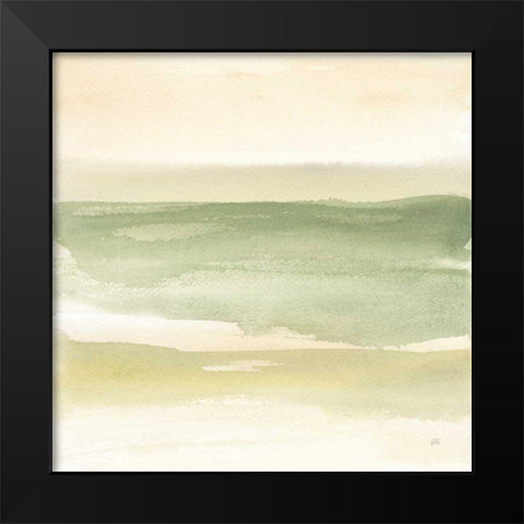 Green Water II Black Modern Wood Framed Art Print by Paschke, Chris