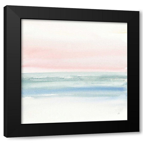Pink Fog II Black Modern Wood Framed Art Print with Double Matting by Paschke, Chris