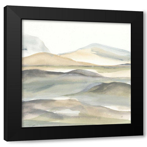 Valleyscape I Black Modern Wood Framed Art Print with Double Matting by Paschke, Chris