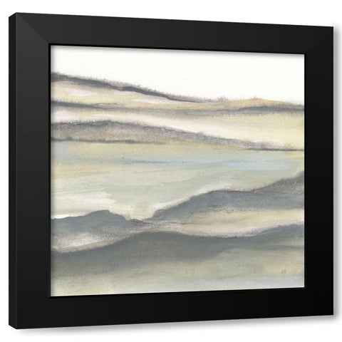 Valleyscape II Black Modern Wood Framed Art Print with Double Matting by Paschke, Chris