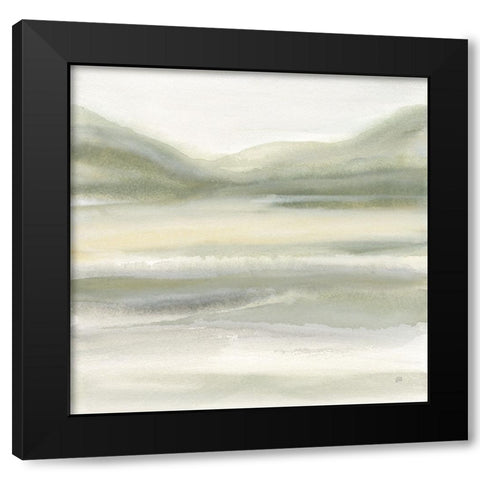 Valleyscape IV Black Modern Wood Framed Art Print with Double Matting by Paschke, Chris