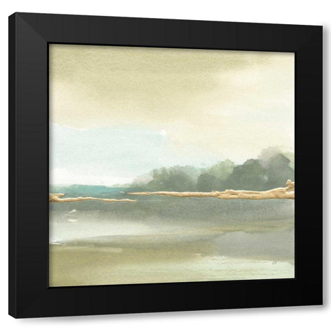 Gold Earth III Black Modern Wood Framed Art Print with Double Matting by Paschke, Chris