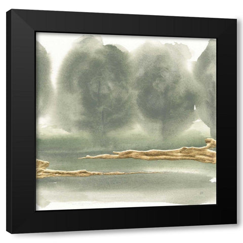 Gold Earth V Black Modern Wood Framed Art Print with Double Matting by Paschke, Chris