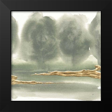Gold Earth V Black Modern Wood Framed Art Print by Paschke, Chris